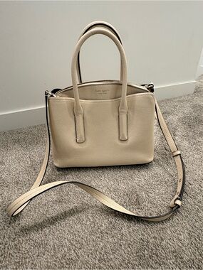 kate spade Margaux Leather Satchel - Cream